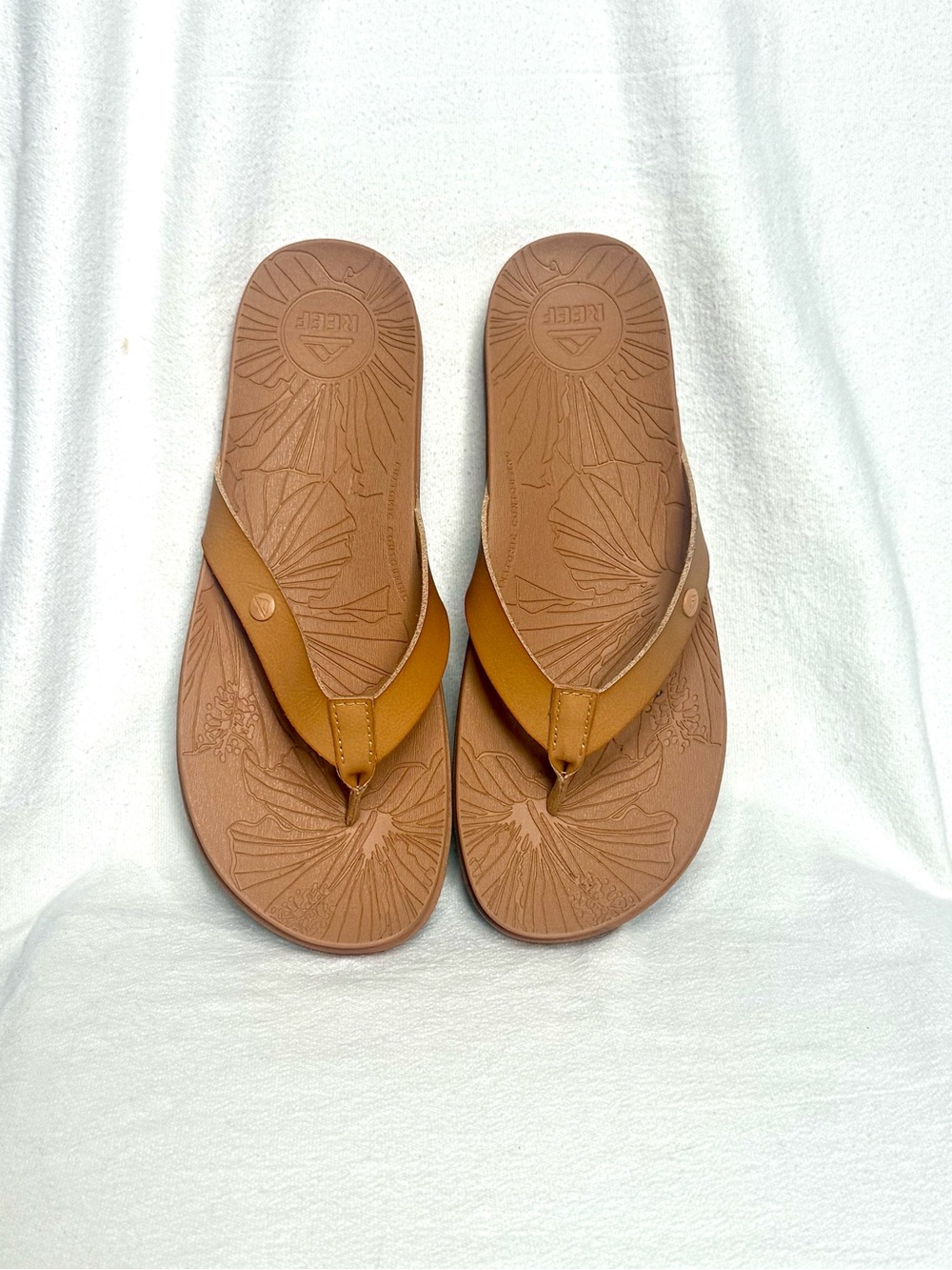 Reef Porto Cruz Arch Support Flip Flop Sandals - Tan/ Natural